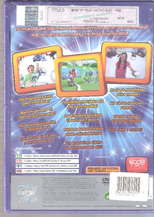 Jogo PlayStation2 EyeToy Play Astro Zoo Original