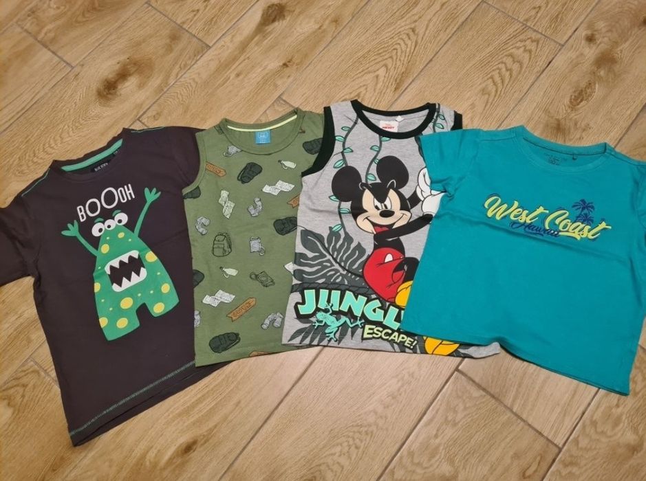 Koszulki chłopięce krótki rękaw lato rozm. 110