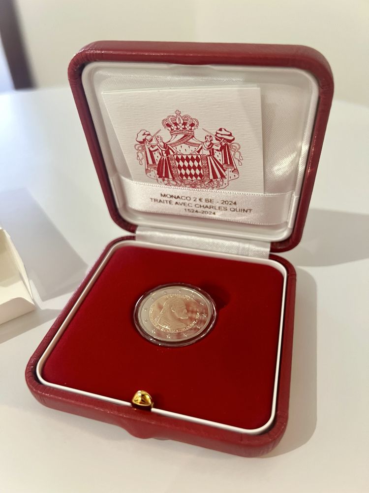 Moeda proof de 2€ do Monaco de 2024