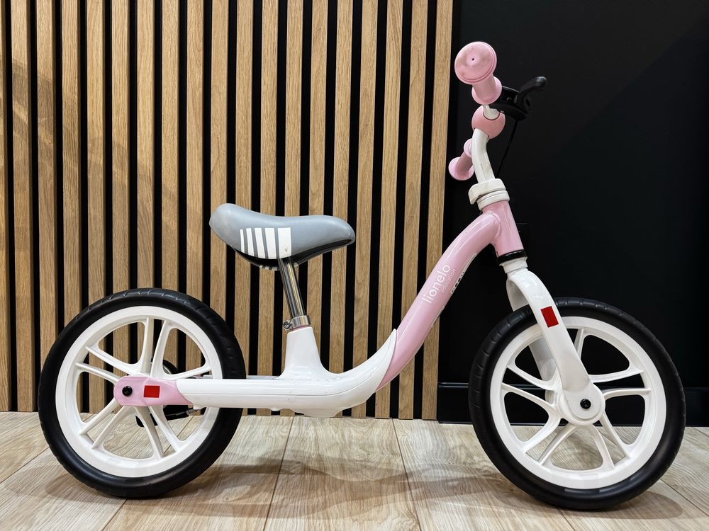 Rowerek biegowy dziecięcy Lionelo Arie Różowo- biały bubble gum