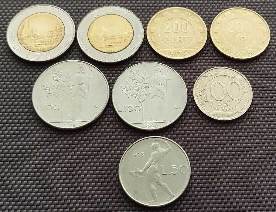 Колекція 8 монет Італії