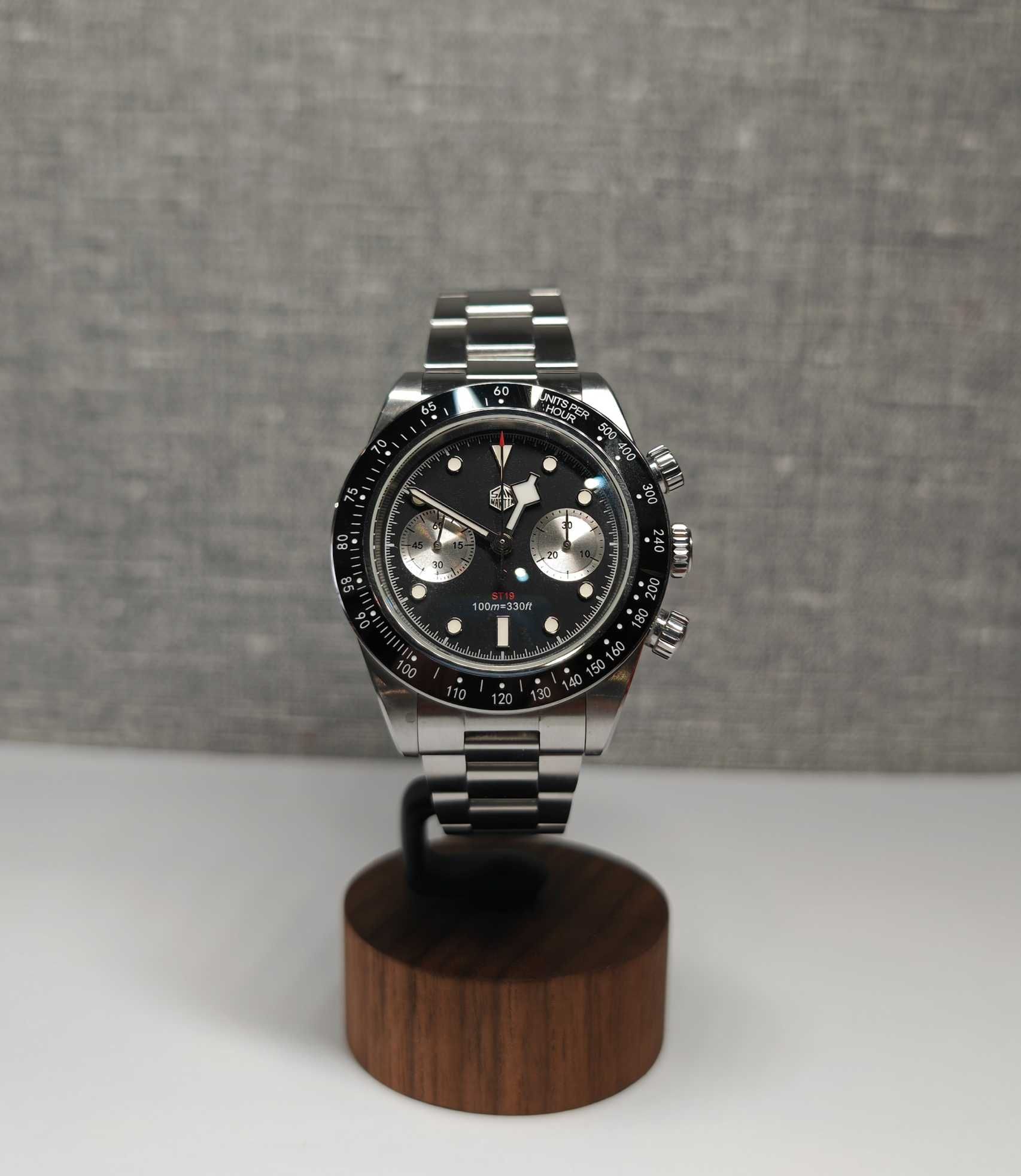 Чоловічий годинник San Martin Chronograph Panda Mechanical 41mm Sapphi