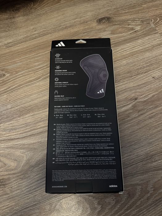 Opaska kompresyjna na kolano Adidas aeroready Knee support black