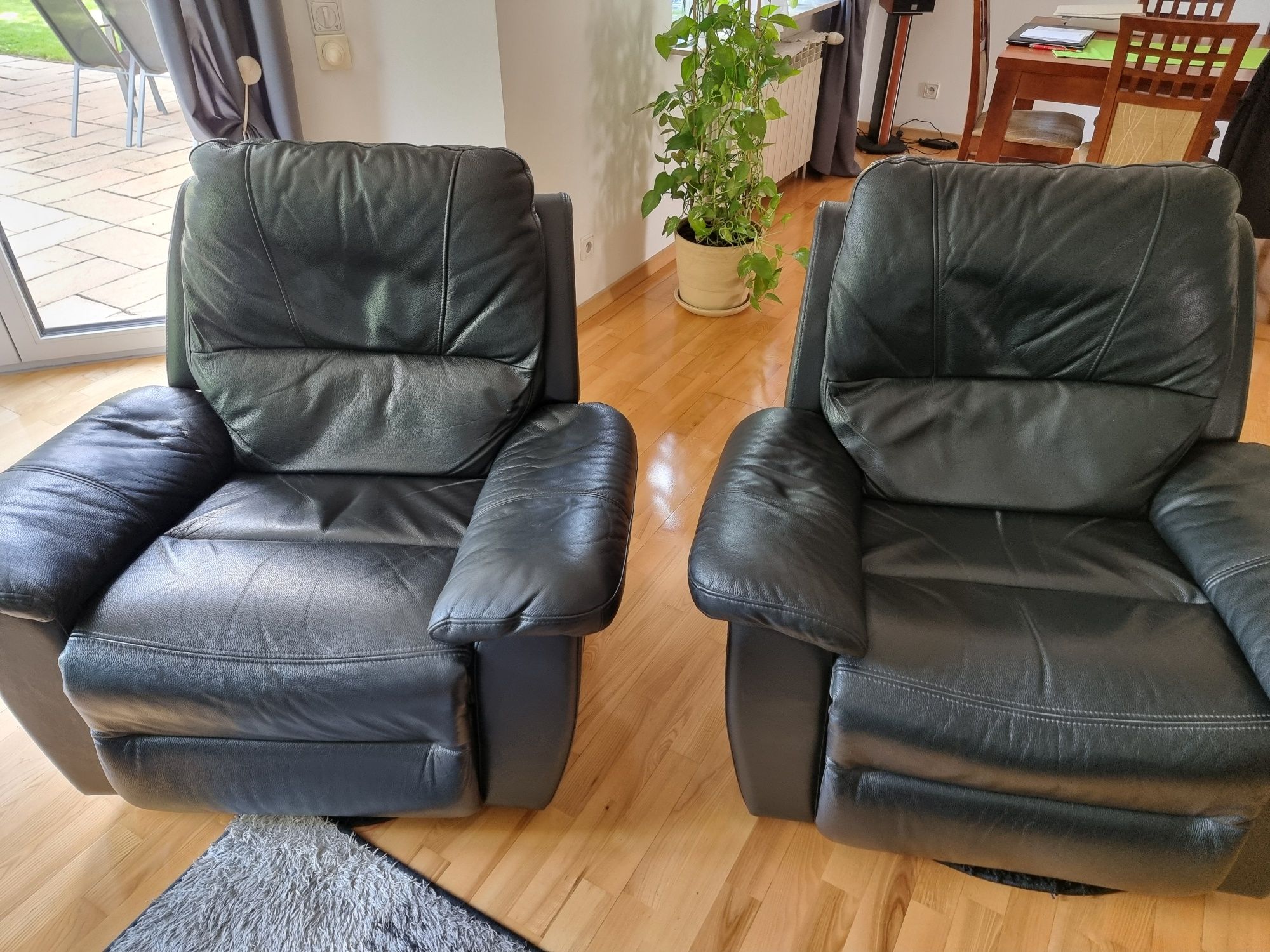 Fotel skórzany funkcja Relax bujano- obrotowy PYKA