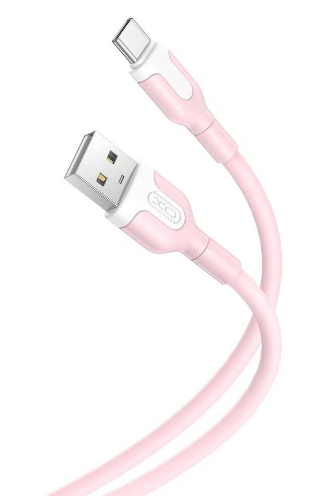 Kabel XO USB Typ C 2,1A długość: 1m czarny, niebieski lub różowy