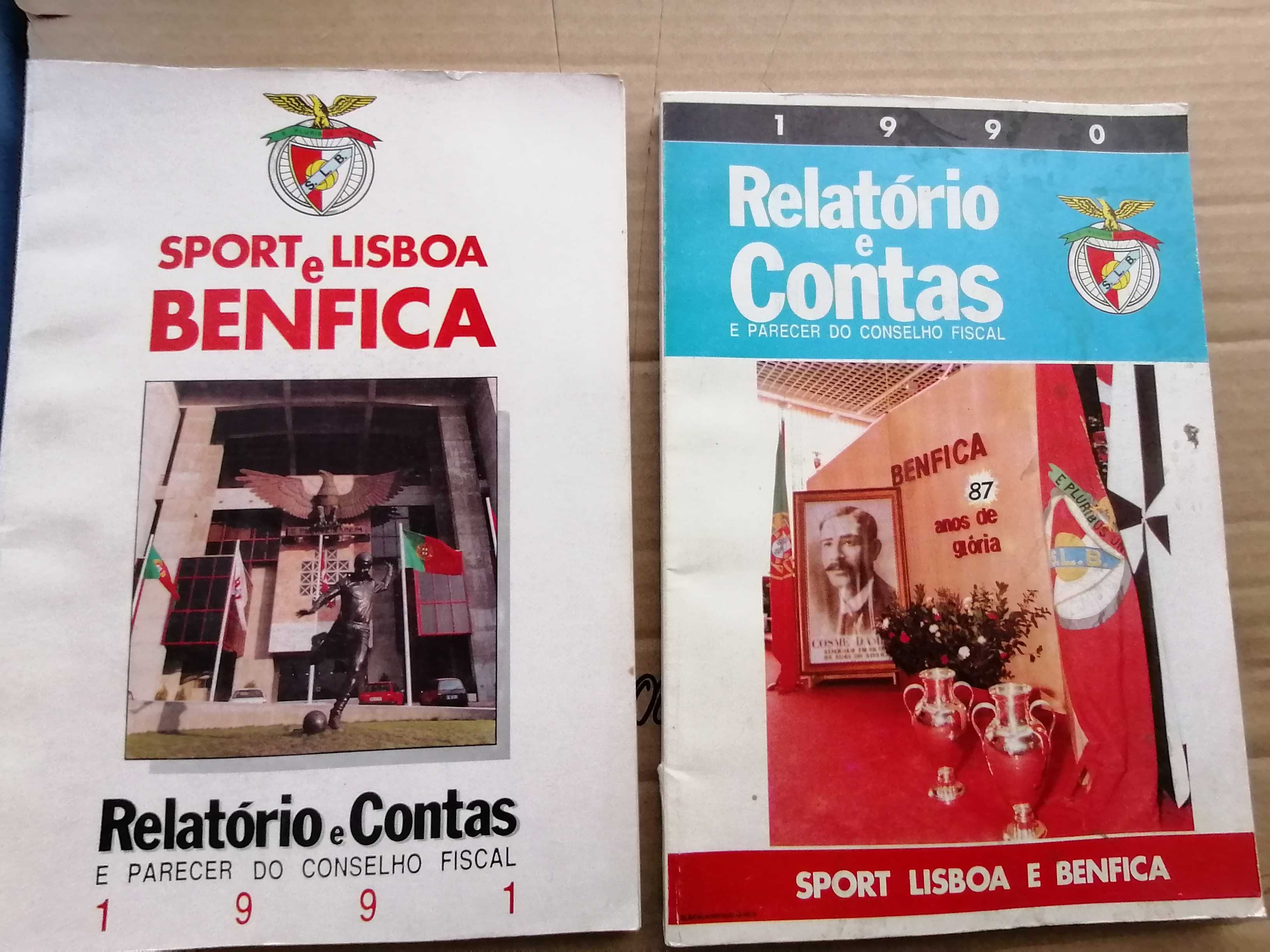 BENFICA Relatório e Contas  1990 e 1991