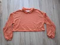 H&M bluzka krótka długi rękaw pomarańczowa rozmiar 158 / 164 cm