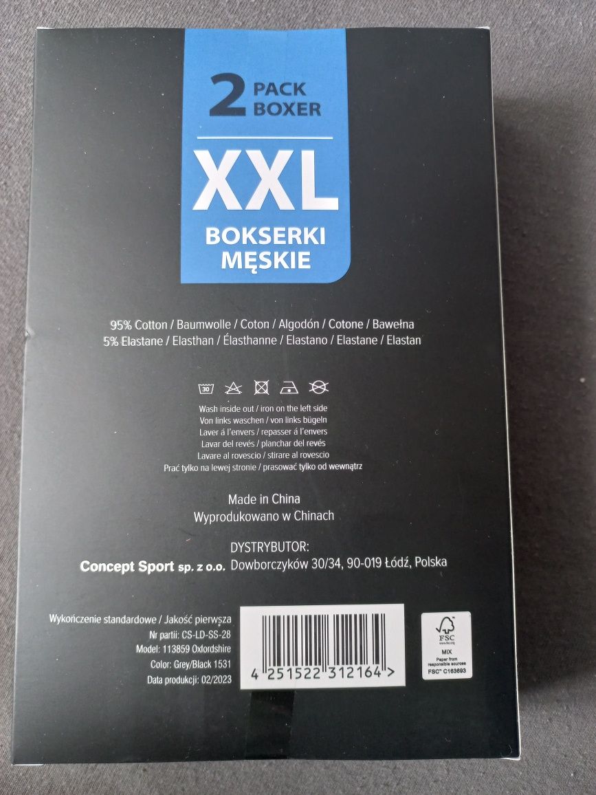 Nowe bokserki Lonsdale rozm XXL 95% bawełna 5% elastan