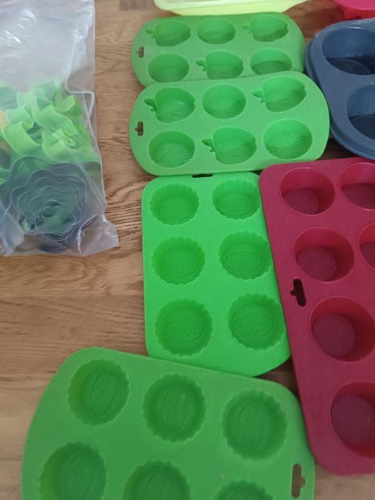 Formy silikonowe ciastek lodu wykrawacze foremki zestaw