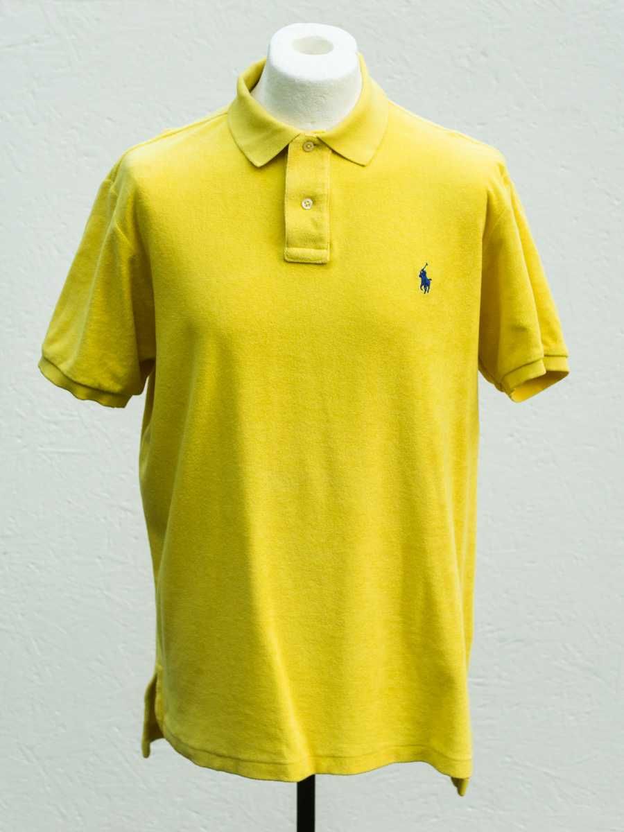 Polo by Ralph Lauren zółta koszulka polo roz. XL bawełna frotte