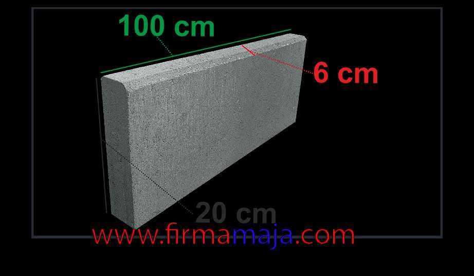 Obrzeża betonowe do kostki brukowej 100x20x6 cm dostawa cała PL