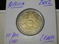 Belgica / moeda 2 euros - 2012 / 10º Aniv. Euro