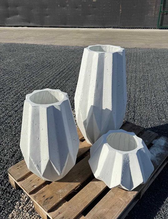 Zestaw Donic betonowych Diamenty, Śnieżnobiałe, Niemalowane, 3  szt