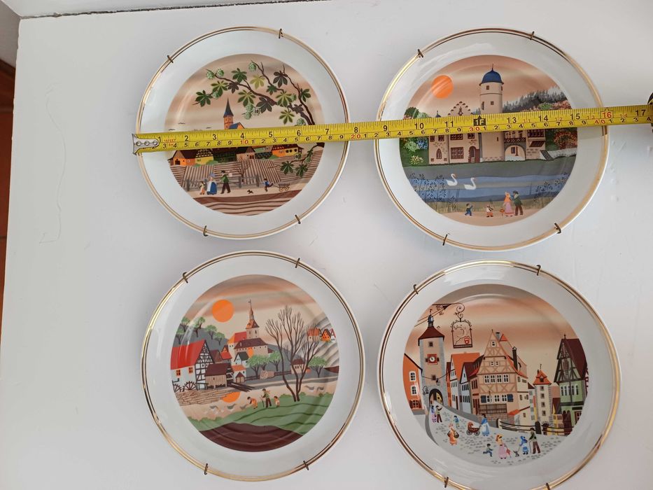 Pratos em porcelana sobre Quatro Estações