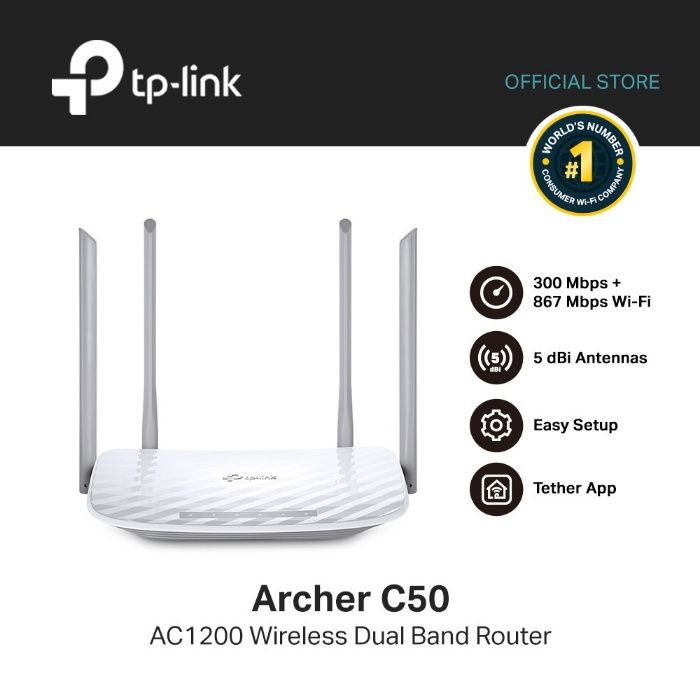 Новый 5 ГГц Роутер Tp-Link Archer C50 AC1200 v6.0