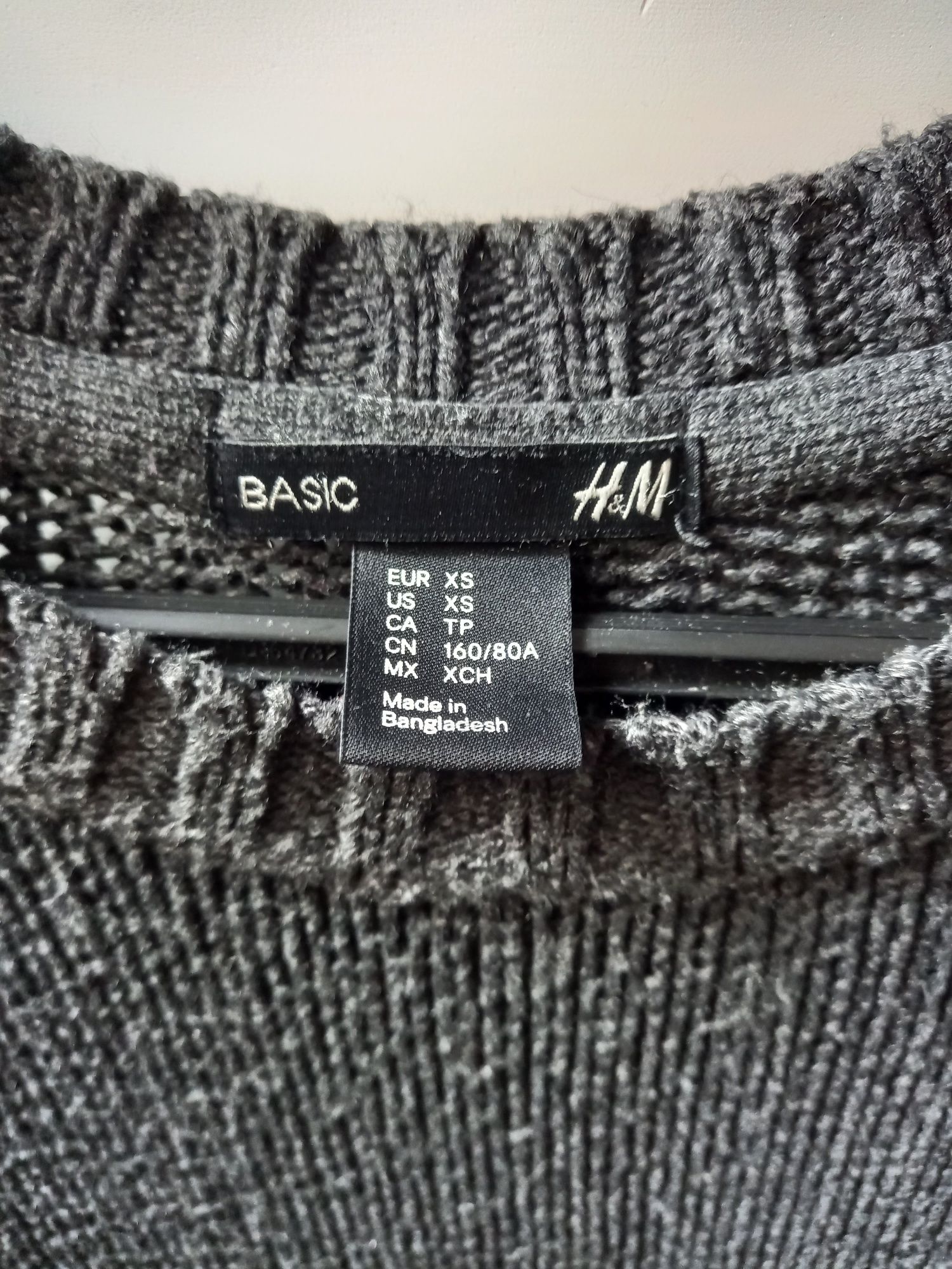 Szary sweter długi H&M S - M
