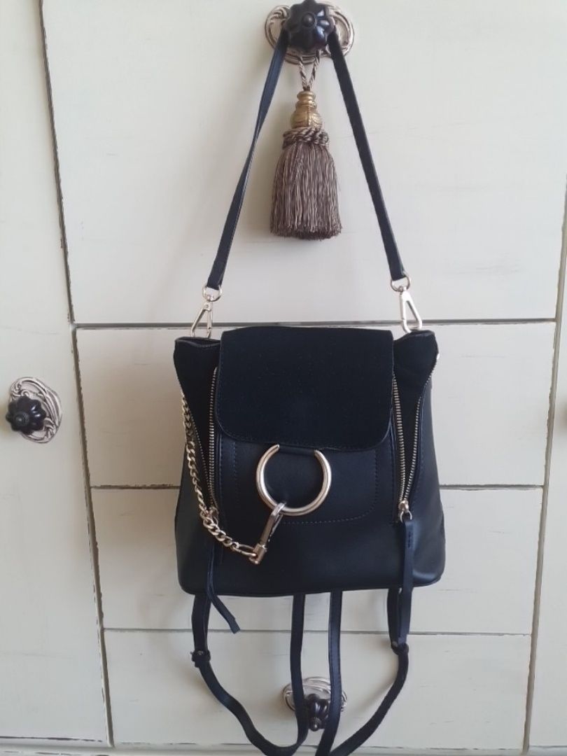 Шкіряна сумка рюкзак в стилі Chloe