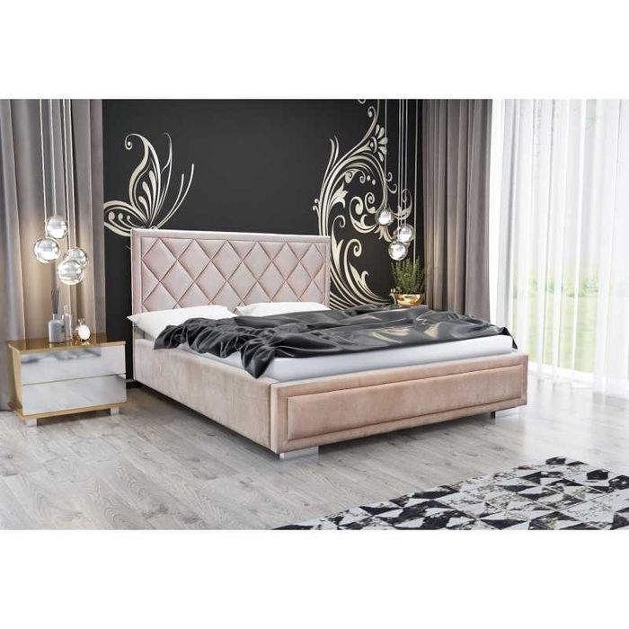 Łózko sypialniane  z pojemnikiem w stylu  Glamour  160x200cm  PROMOCJA