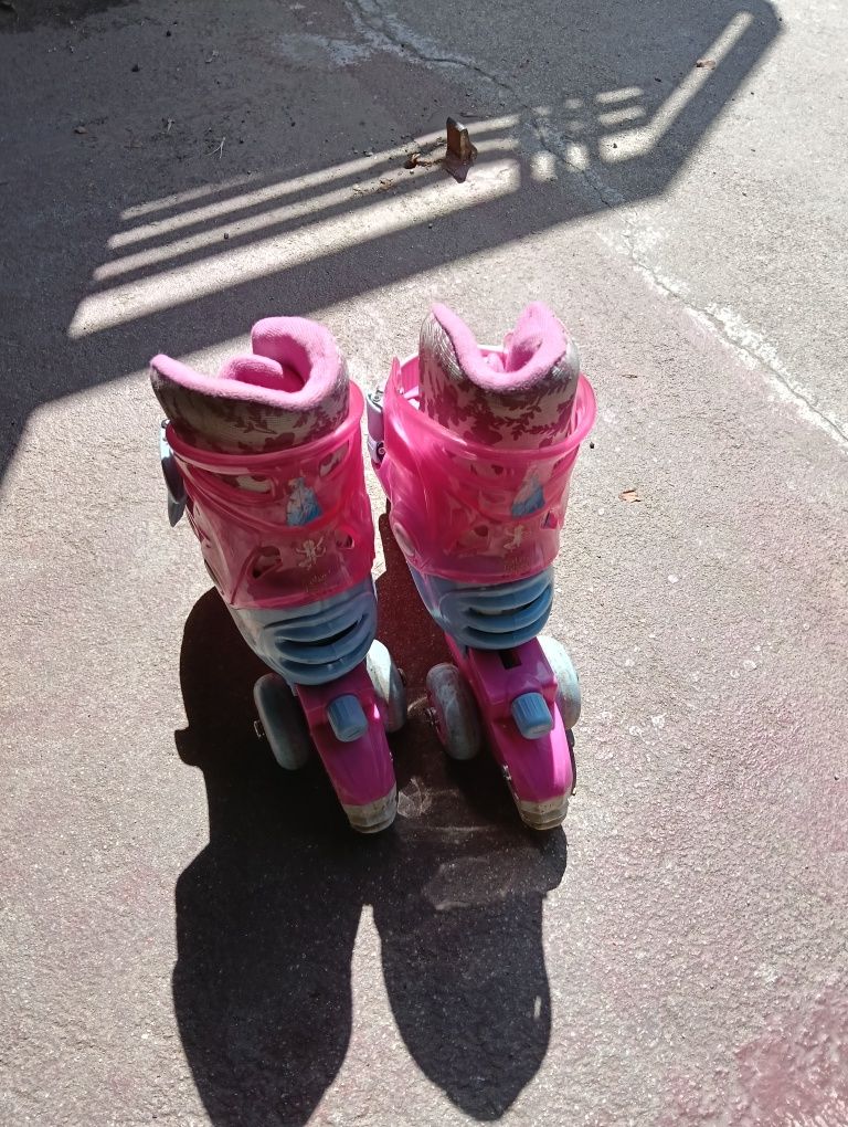 Patins 3 rodas rosa