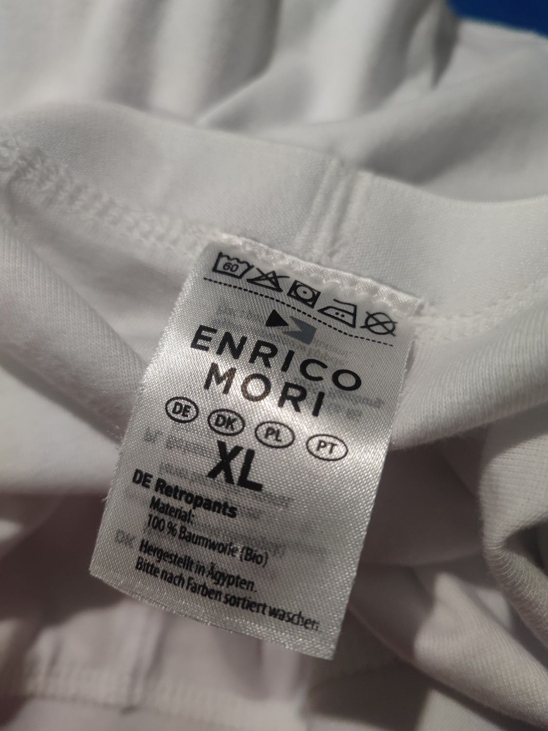 Nowe bawełniane białe bokserki męskie Enrico Mori XL