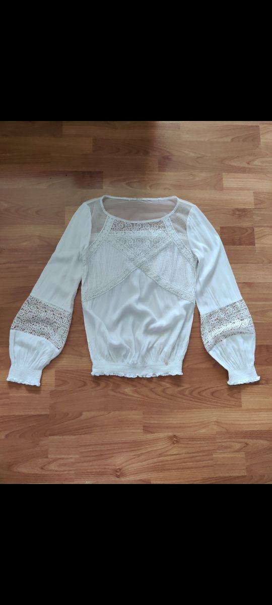 Блуза белая Zara бавовняна хлопковая блуза