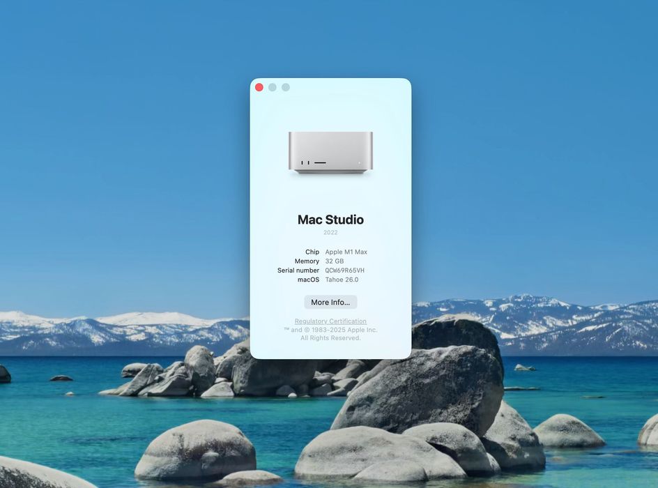 Mac Studio M1 Max 32GB 1TB
