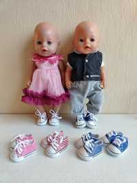 Взуття кросівки для ляльок 7см Бебі Борн, Baby Born, American Doll ін.