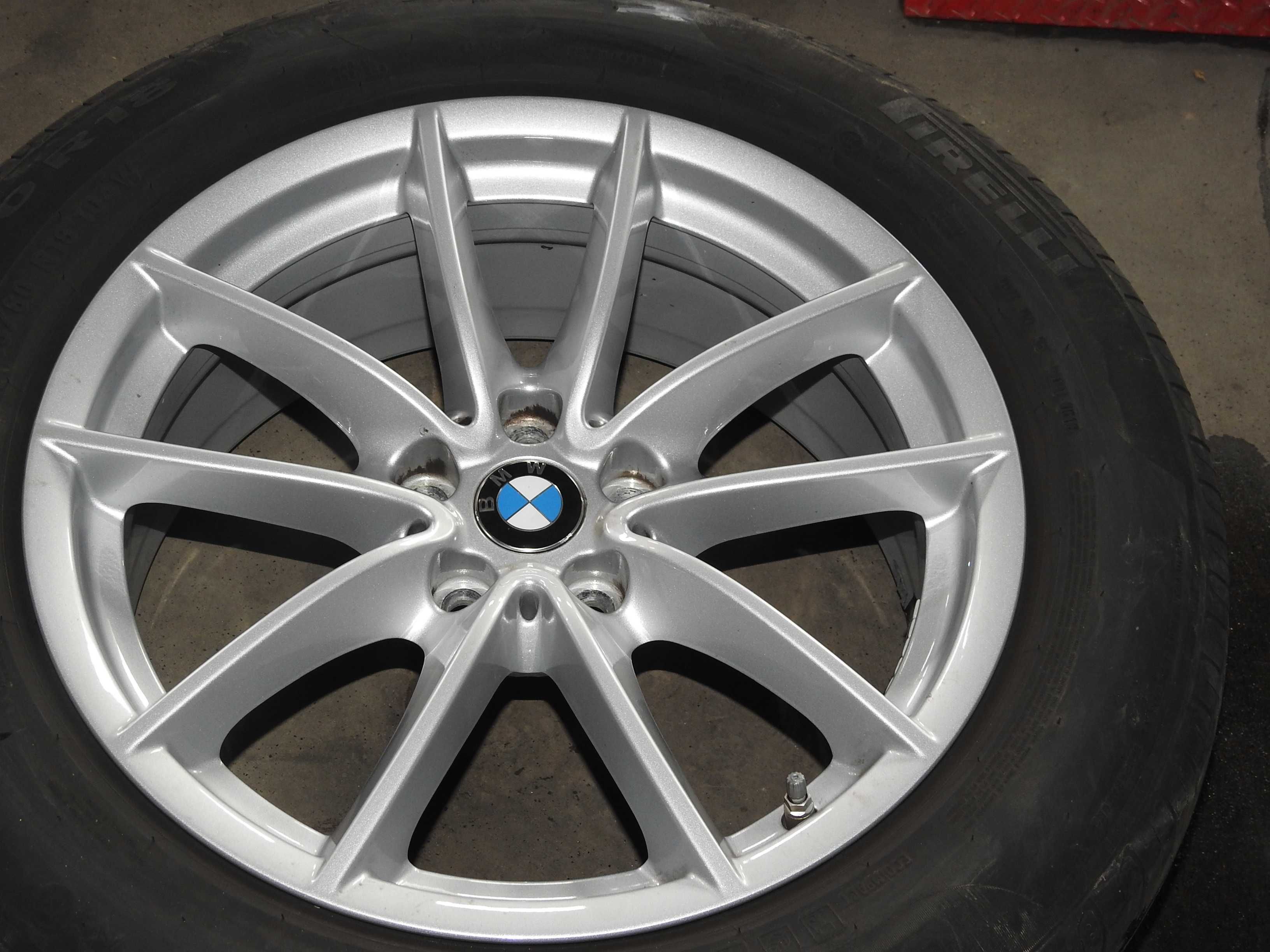 4xALUFELGI BMW 18" 5X112 ET22 7J oryginał z czujnikami 18rok stan BDB