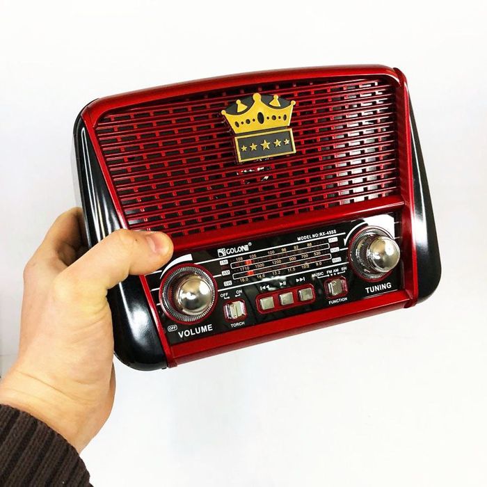 Портативна колонка Golon RX-455S Solar – 3-х хвильовий радіоприймач –