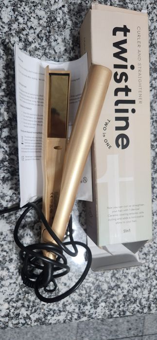 Prancha de cabelo fazer caracóis e alisa