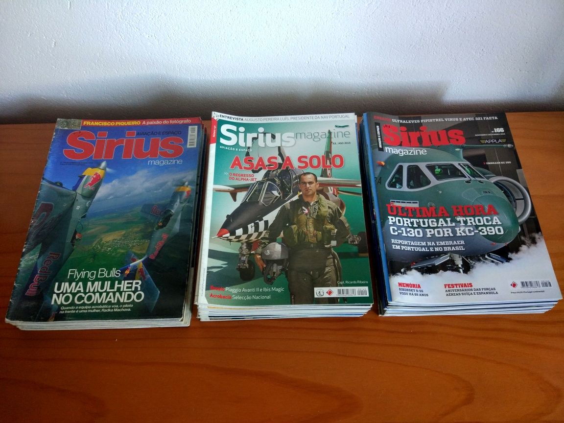 Revistas de Aviação - Sirius Magazine (60 unidades - de 2005 a 2014)
