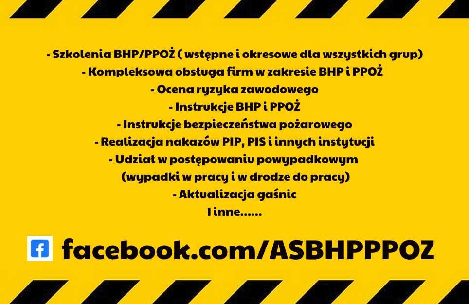 Szkolenia online (i nie tylko) BHP i PPOŻ, instrukcje itp Cała Polska!