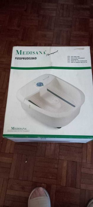 Aparelho hidromassagem e spa para pés da Medisana. Na caixa. Pouco uso