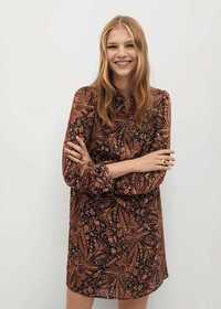 Nowa jesienna wzorzysta zwiewna sukienka Mango Oslo rozm M paisley