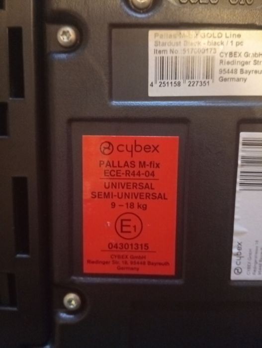 Isofix cibex Pallas- semi universal 9/18kg