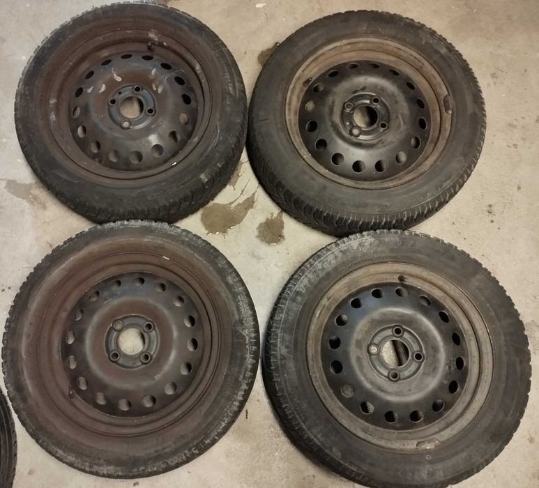 Koła zimowe 15 cali 4 x 100 opony zimowe 185 / 60 R 15 komplet OKAZJA