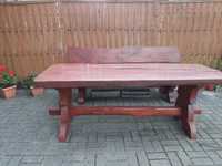 Stół z ławką z drewnianych bali