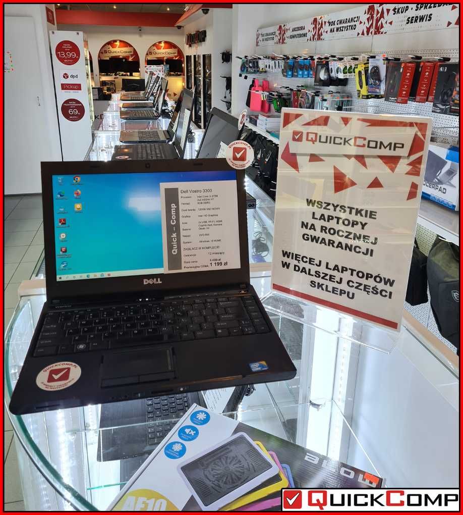 Laptop Dell Vostro 3300 I3 2x2,40GHz / 16GB DDR3 / 256GB SSD / WIN 10