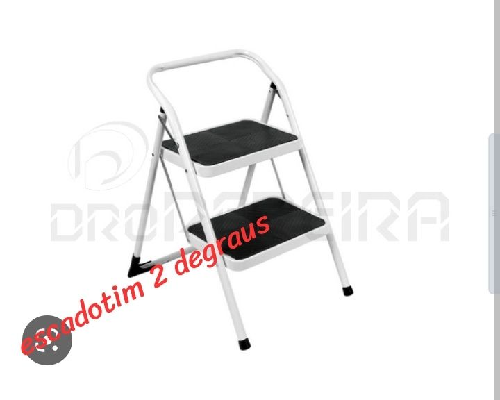 Escadotim 2 degraus lacado branco