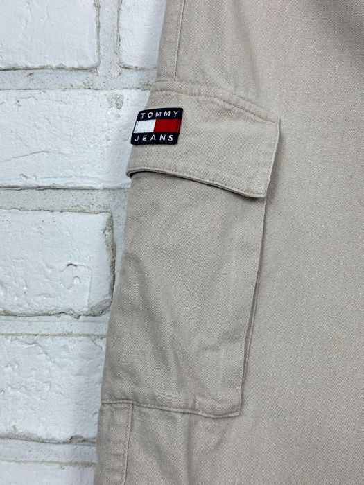 Lniane spodnie typu cargo tommy jeans