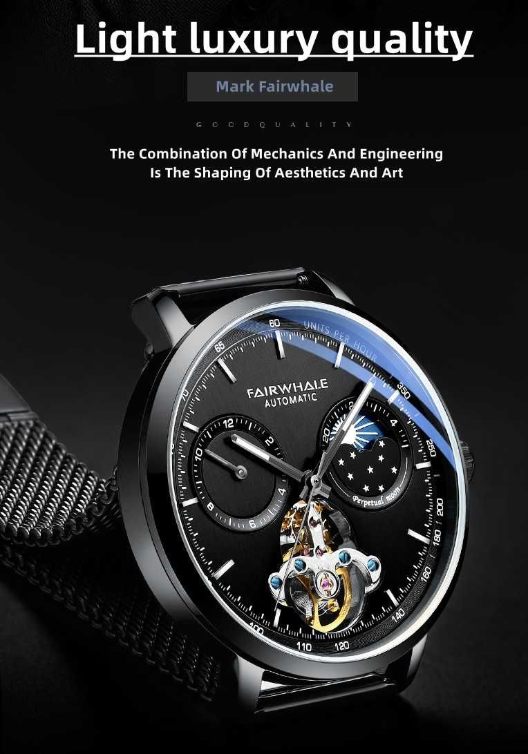 Брендовые механические часы с автоподзаводом FAIRWHALE ORIGINAL