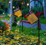 Lampa ogrodowa solarna LED Konewka XXL z czujnik zmierzchu z METALU