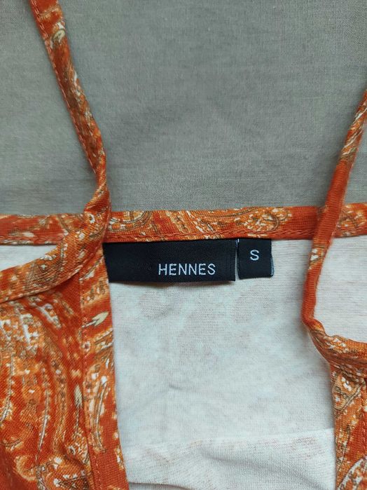 Ruda bluzka na ramiączkach Hennes rozmiar s