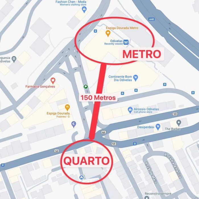 quarto solteiro em odivelas