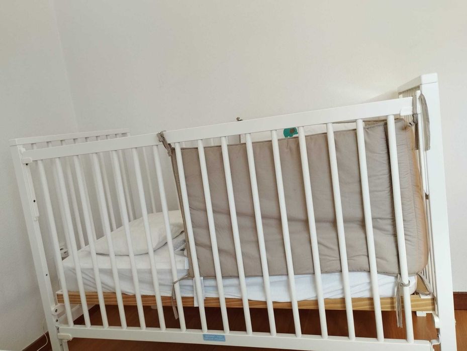 Cama Berço Branca + Colchão Ortopédico 120x60cm Zy Baby (Zippy)