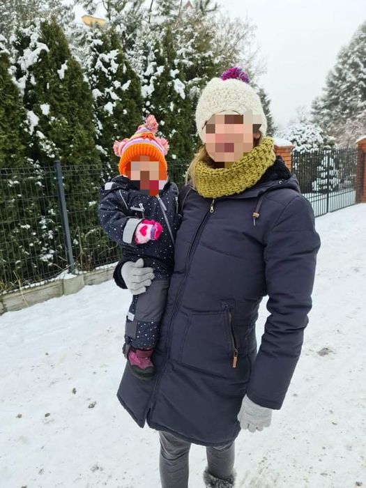 Zimowa czapeczka z trzema pomponami 68/74