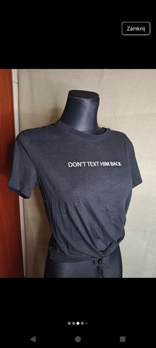 Bluzka t-shirt top modna stylowa czarna