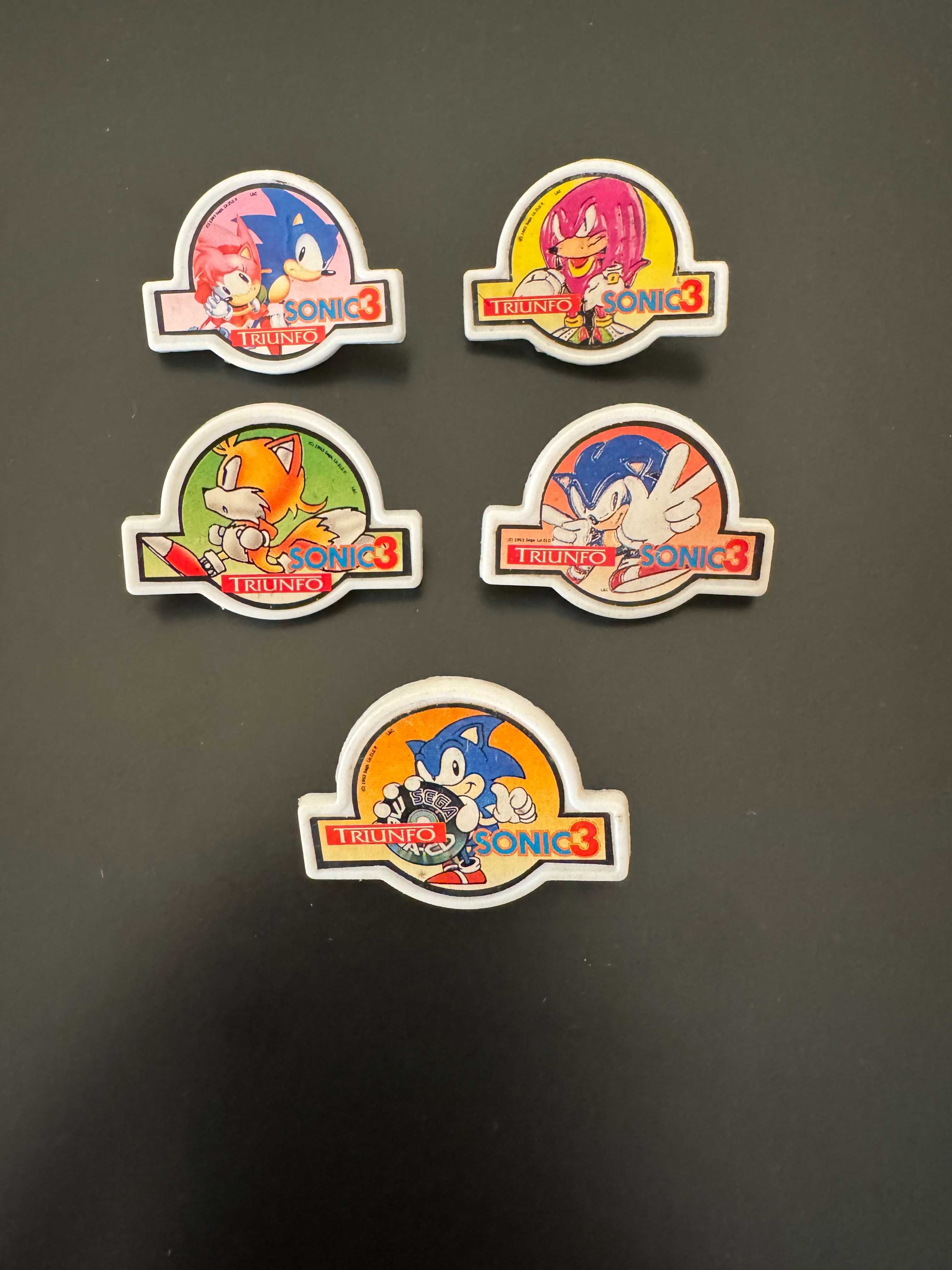 Lote 5 Pins raros de Sonic 3 da Triunfo