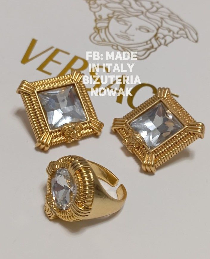 Kolczyki z głową meduzy Versace crystal earrings