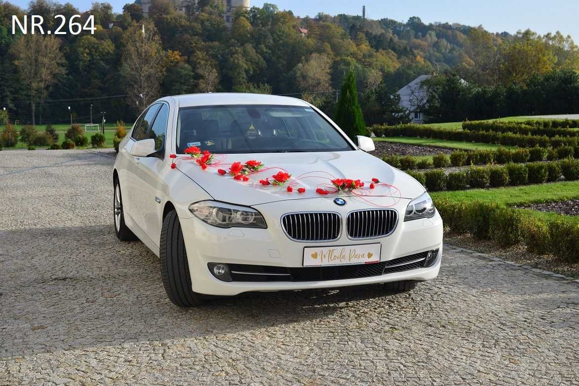 Dekoracja samochodu na samochód.Ozdoby na auto do ślubu.KOLORY 264